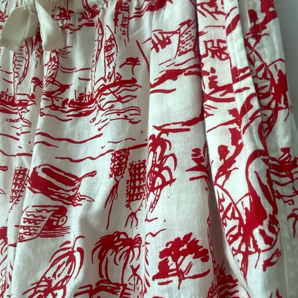 The Great shorts - red and ivory designer tropical vacation - Picture 4 of 6